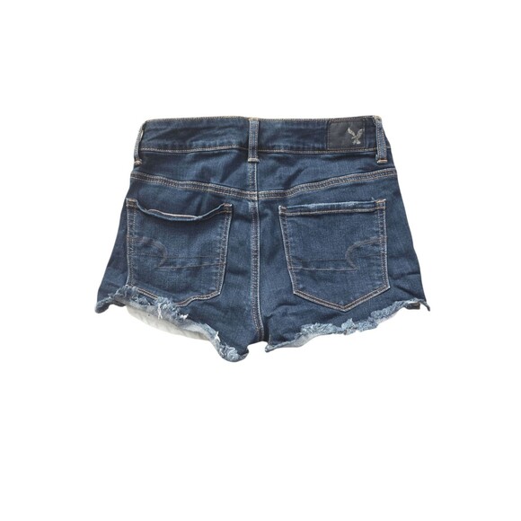 American Eagle Super Stretch Distressed Cut Off Jean Shorts Women's Size 4 - Picture 2 of 5